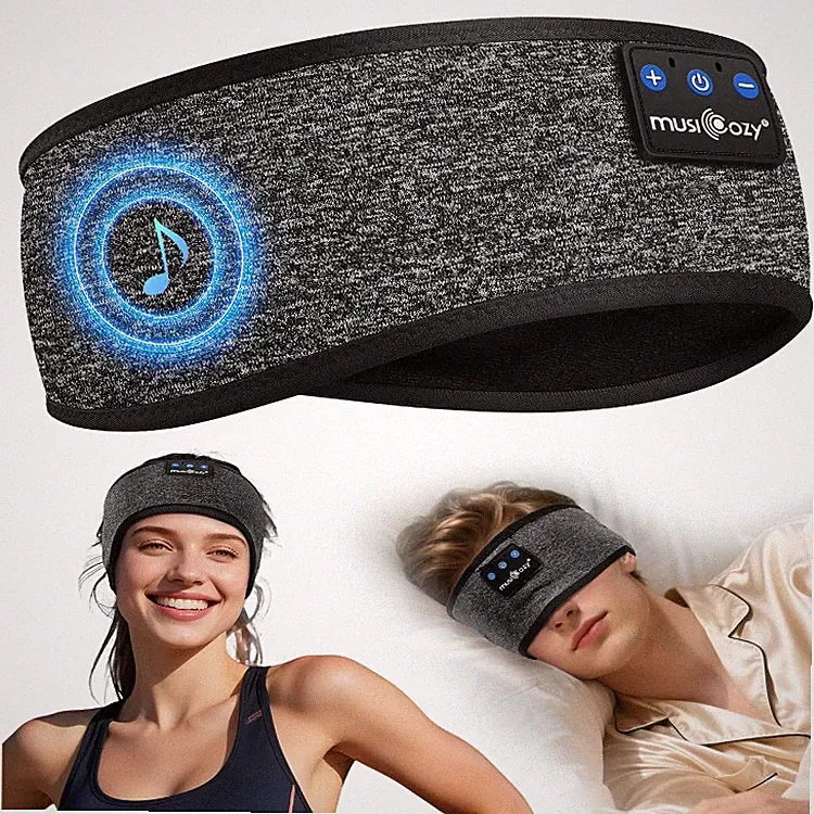 MUSICOZY Schlafkopfhörer Bluetooth Stirnband 16 Std 5in1 Kabellos Sport Reisen