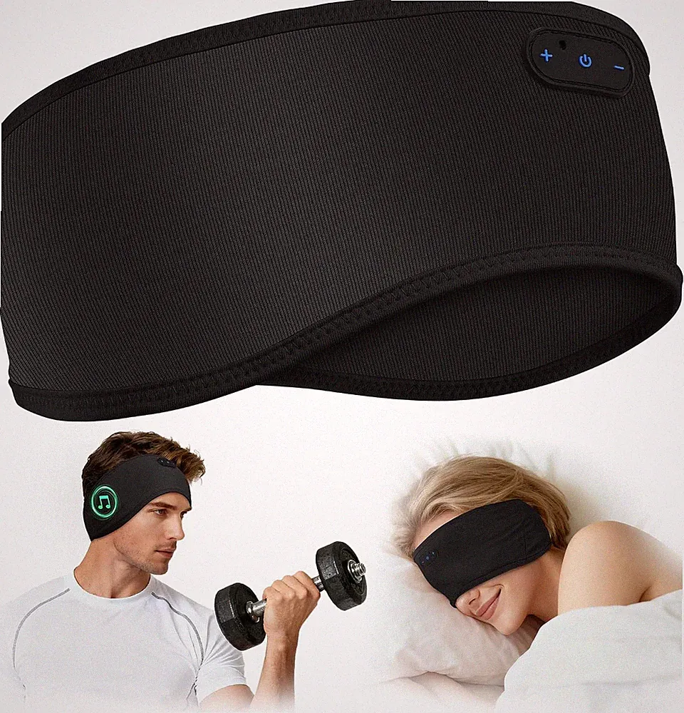 MUSICOZY Schlafkopfhörer Stirnband Bluetooth Bambus für Schlafen Sport