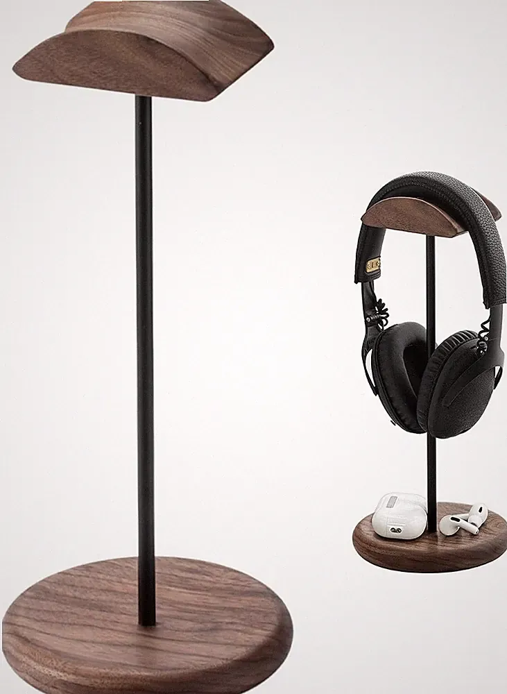 muso wood Headset Halterung Tisch Kopfhörer Ständer aus Holz | Aus Walnussholz u