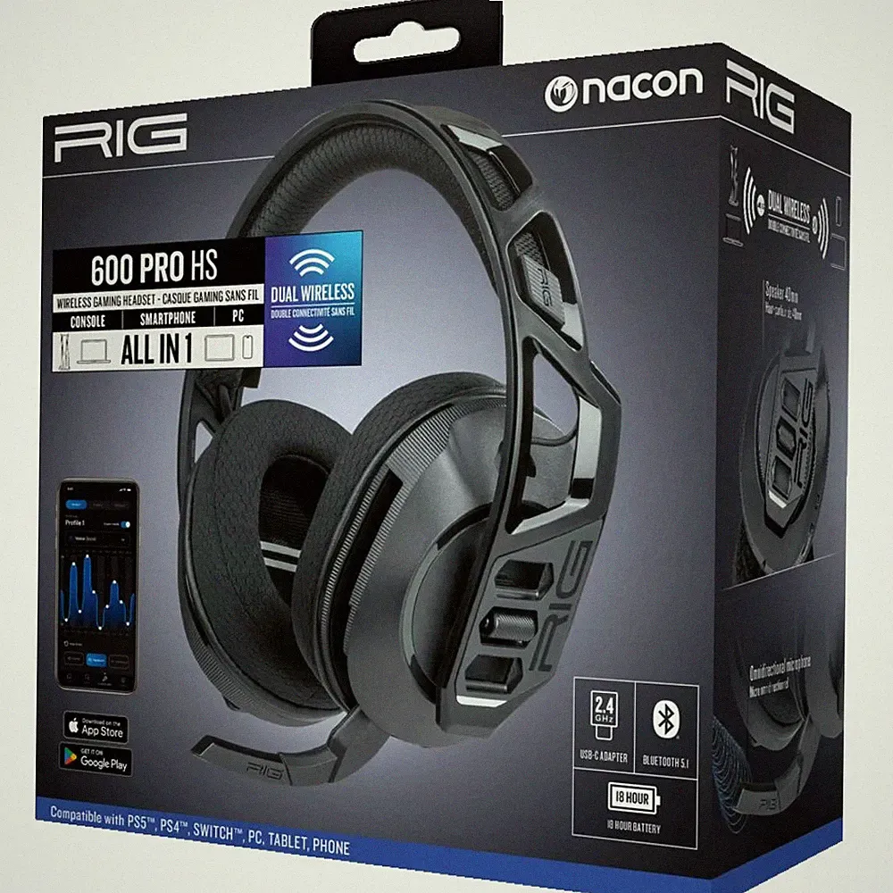 Nacon Gaming RIG 600HS PRO Headset Schwarz On-ear Bluetooth