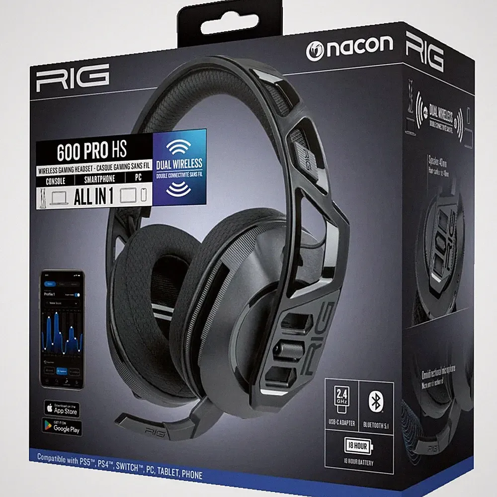 Nacon Gaming RIG 600HS PRO Headset Schwarz On-ear Bluetooth