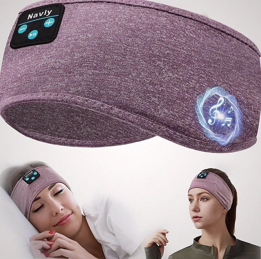 Navly Schlafkopfhörer Bluetooth Stirnband – 5.4 kabellose Kopfhörer mit 14h Akk
