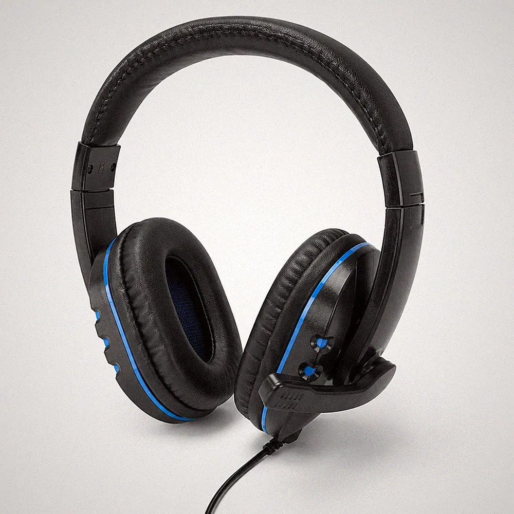 Nedis Kopfhörer Over-Ear Gaming Headset mit Mikrofon PC Notebook Schwarz/Blau