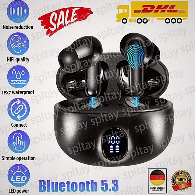 NEU Bluetooth 5.3 Kopfhörer Kabellos Ohrhörer Lärmreduzierung Wireless Ohrhörer