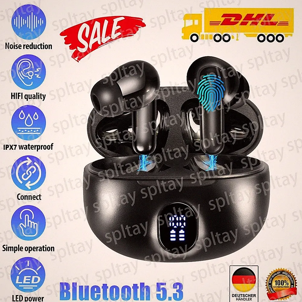 NEU Bluetooth 5.3 Kopfhörer Kabellos Ohrhörer Lärmreduzierung Wireless Ohrhörer