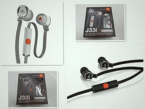 Neu JBL J33i Premium In-Ear Kopfhörer mit Mikrofon & Fernbedienung für Apple