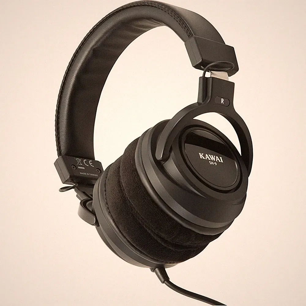 NEU: Kawai SH-9 Studio Over-Ear Kopfhörer halboffen 40 mm Velour inkl. Adapter