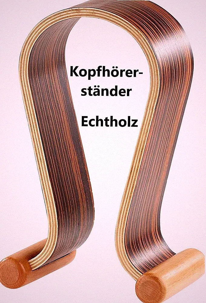 NEU Kopfhörer Ständer Echtholz für Schreibtisch Büro Home Office Weihnachten