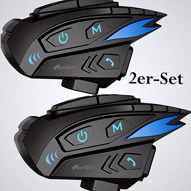 NEU Motorrad Kommunikations System Bluetooth für Helm Reise Tour Trip Ausflug