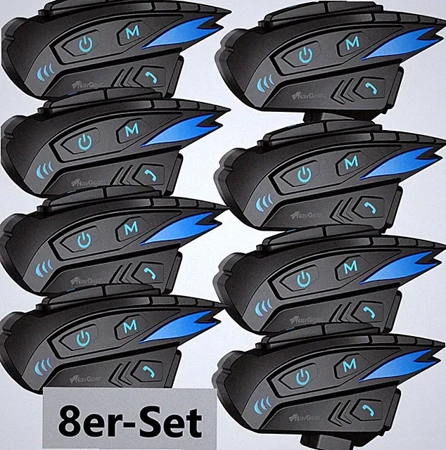 NEU Motorrad Kommunikations System Bluetooth für Helm Trip Ausflug Reise Tour