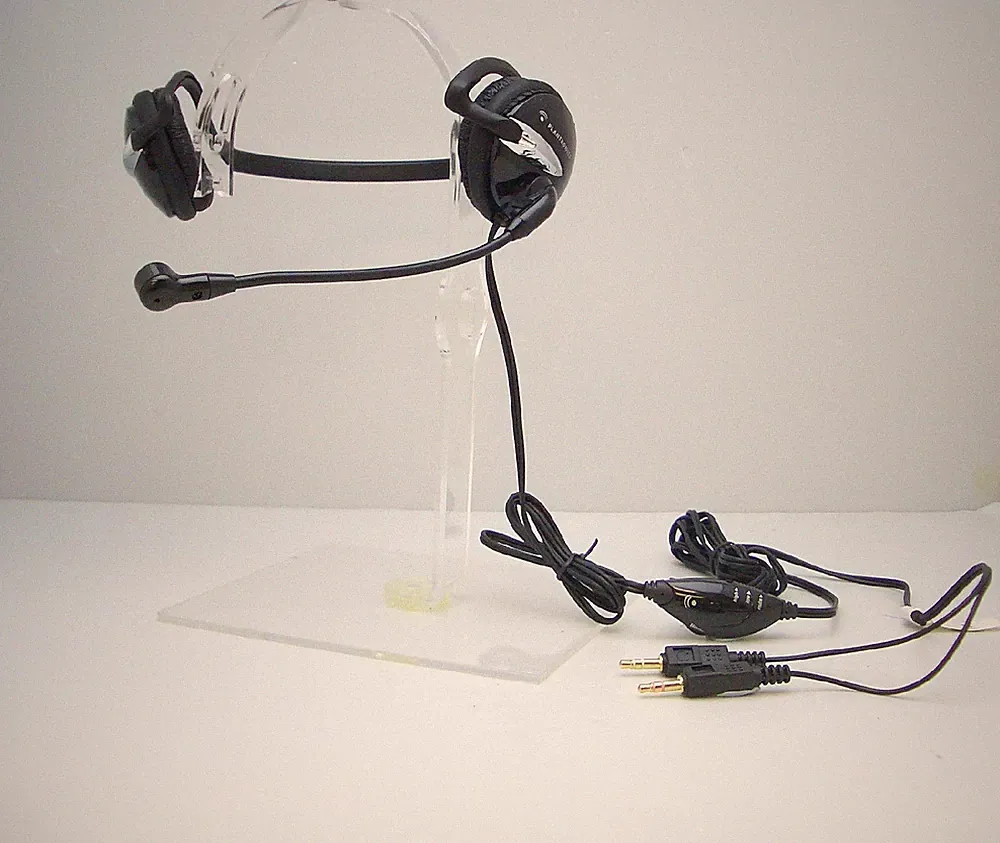 Neu Plantronics Audio 345 Monochrom Nackenbügel Computer Skype Kopfhörer für PC