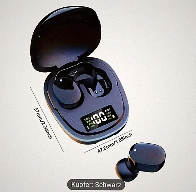 Neue kabellose Earbuds mit LED-Display und Touch-Funktion, IOS / ANDROID