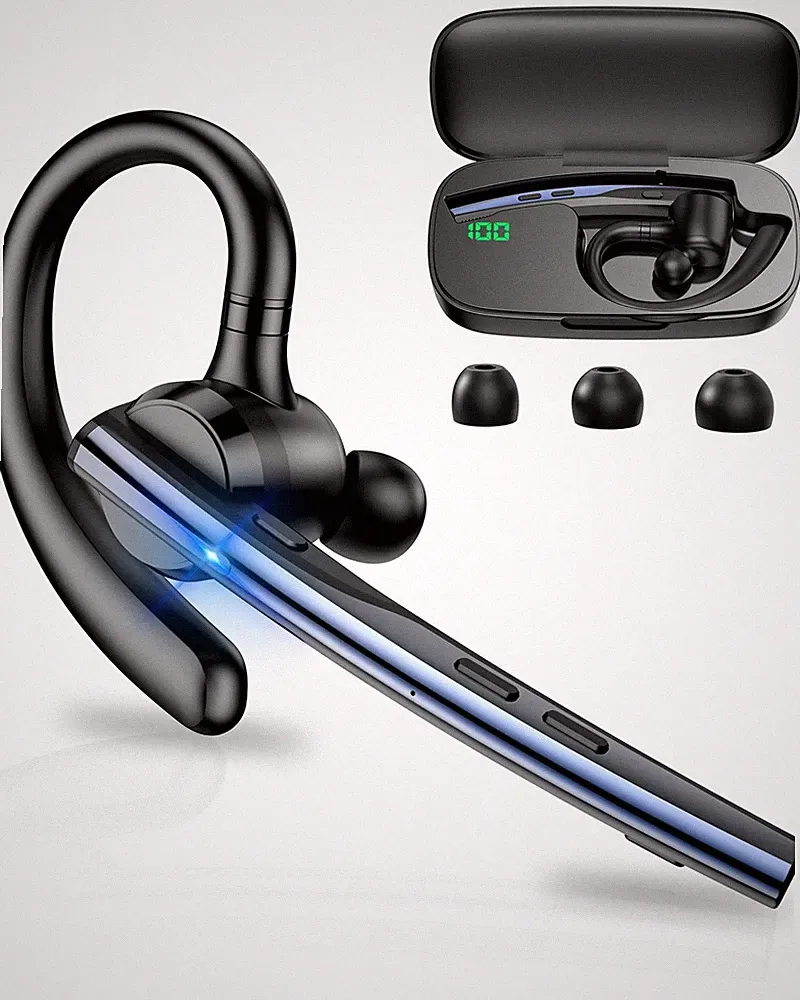 New Bee Bluetooth Headset mit 72h Spielzeit Bluetooth V5.1 mit LED Ladecase
