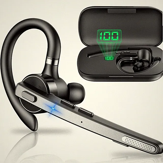 New Bee Bluetooth Headset mit 72h Spielzeit mit Ladecase V5.1 Wireless