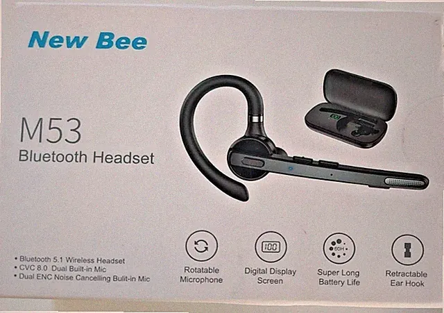New Bee Bluetooth Headset, V5.1 Wireless Freisprech Headset Mit 72H Spielzeit Un