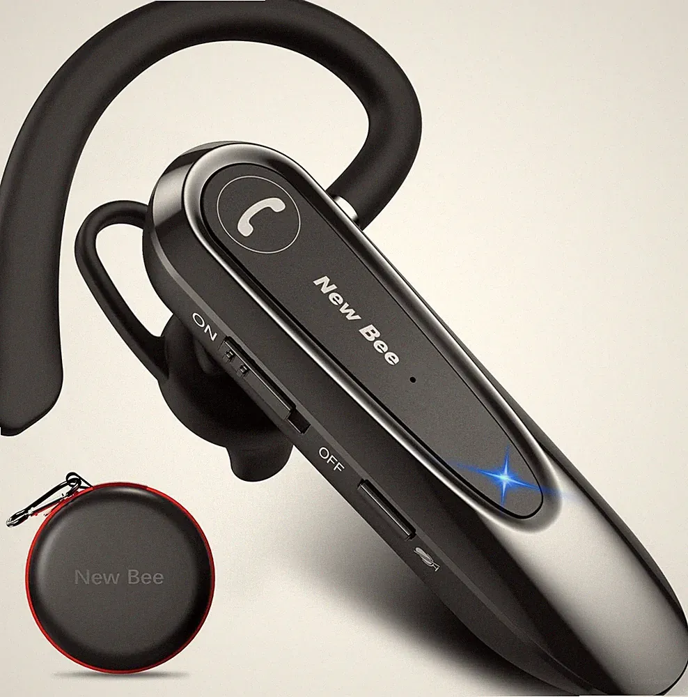 New bee Bluetooth Headset Wireless Freisprech Telefon mit Dual Mic V5.0
