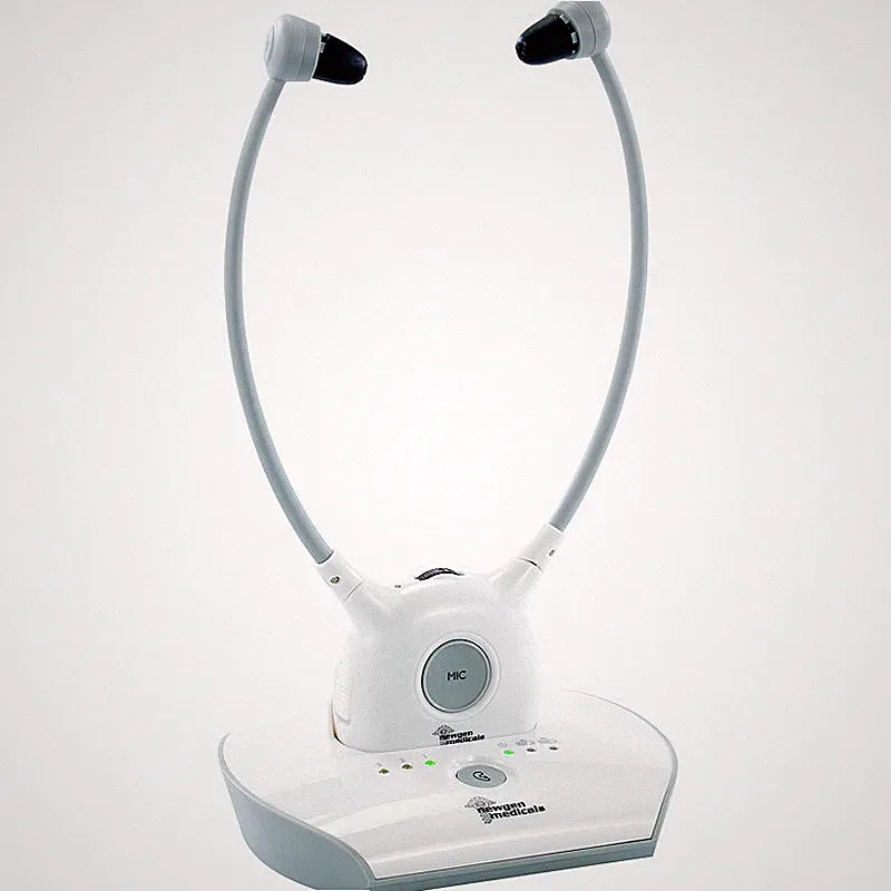 newgen medicals Hörsystem KH-210 für TV & Musik, mit Funk-Kopfhörer, bis 100 dB