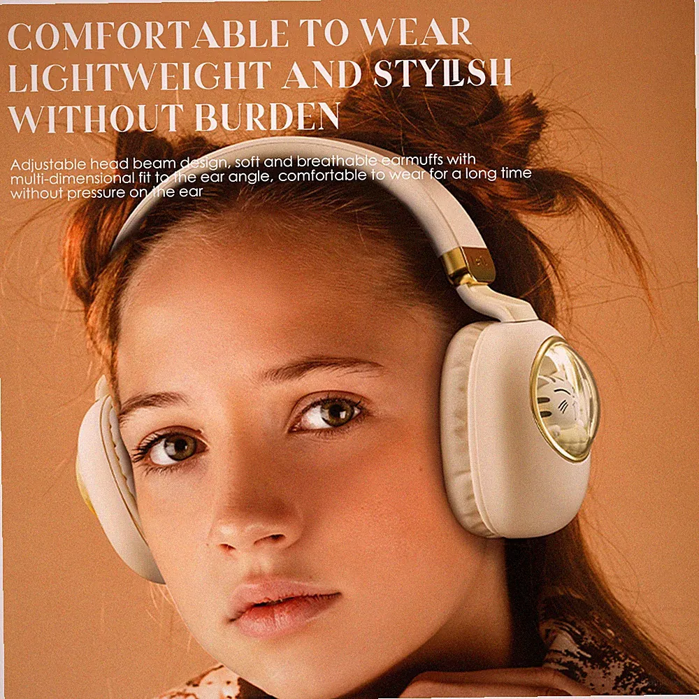 Niedliche Kabellose Bluetooth 5.3-Kopfhörer Mit Cartoon-Motiven Over-Ear B2YG