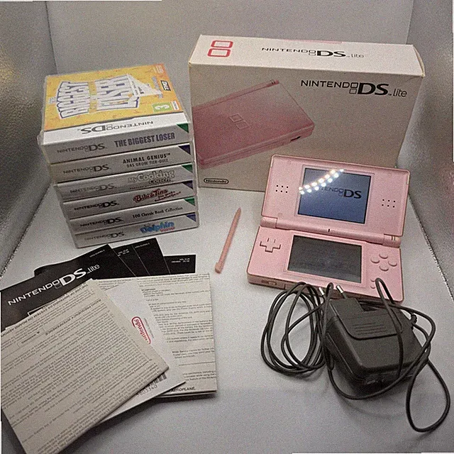 Nintendo DS Lite Spielkonsole Pink Mit 6 Spielen Zustand Gut Getestet Gaming