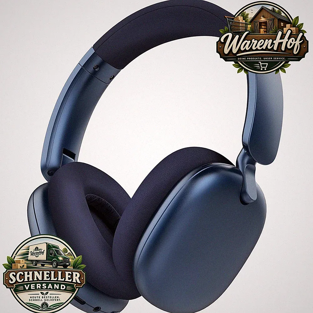 Noise-Cancelling-Kopfhörer Drahtlos Over-Ear Bluetooth 60 Stunden Spielzeit Blau