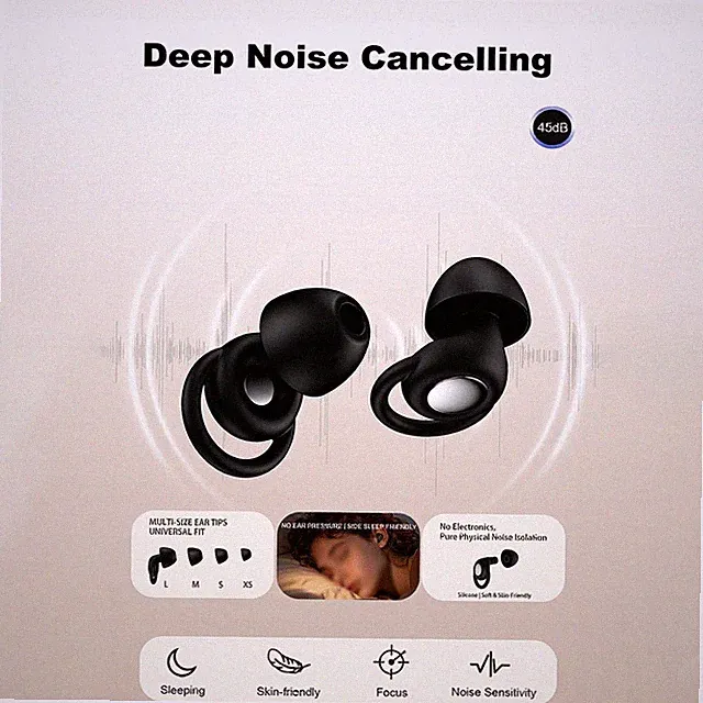 Noise Cancelling Silikon Ohrstöpsel Ideal für Schlaf Reisen Seitenschläfer Ve