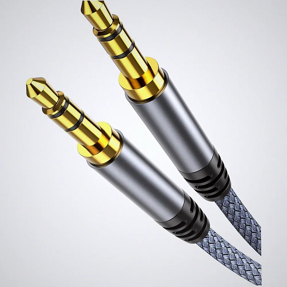 Nylon Geflochtenes Klinkenkabel 3.5 mm Stecker 6m für Kopfhörer, Auto, Handy, PC