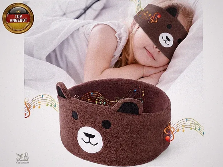 OFFCUP Bluetooth Schlafmaske Kinder Augenmaske, Schlafkopfhörer Bluetooth