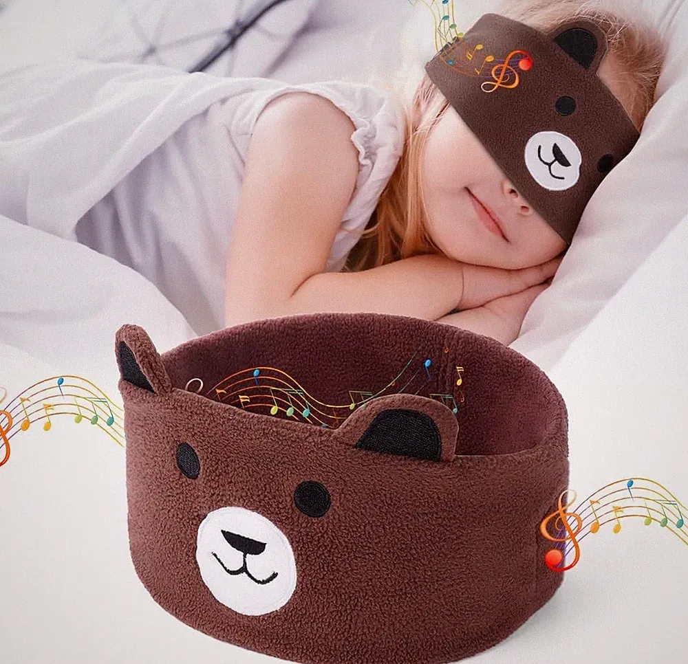 OFFCUP Bluetooth Schlafmaske Kinder Augenmaske, Schlafkopfhörer Bluetooth