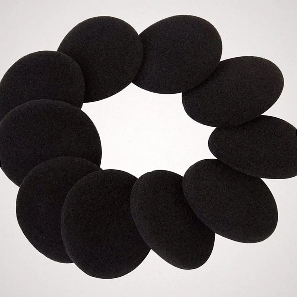 Ohrenpolster Ersatz 5cm für Kopfhörer Schwarz Polyurethan Sponge