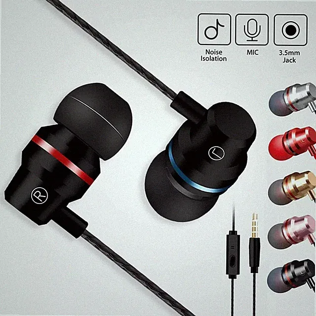 Ohrhörer Kabelgebunden Headphones In Ear High Definition Deep Bass 3,5 mm AUX Klinke