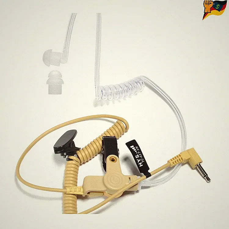 Ohrhörer Schallschlauch 3,5 mm Beige Silikon Geräuschabschirmung für Radio, MP3