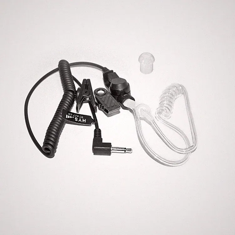 Ohrhörer Schallschlauch 3,5 mm transparent Halteclip In-Ear Kopfhör