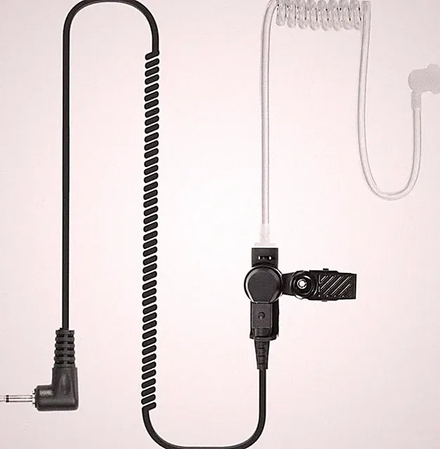 Ohrhörer Schallschlauch mit 3,5mm Klinke - transparent inkl. Halteclip und 10x