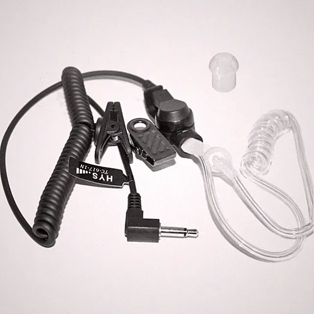 Ohrhörer Silikon transparent Funkgeräte Sicherheit Sport Set 3,5 mm Anschluss