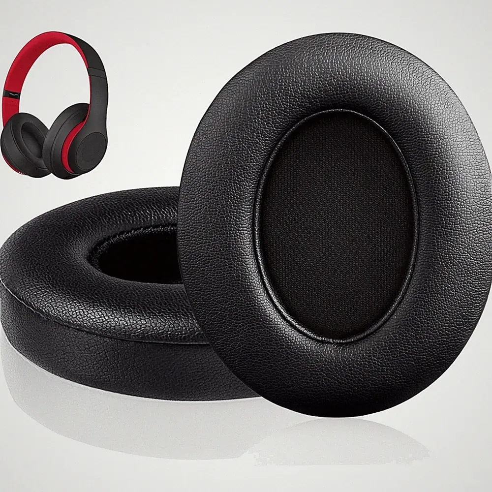 Ohrpolster Ersatz Schwarz für Beats Studio 2 3 Kopfhörer Proteinleder