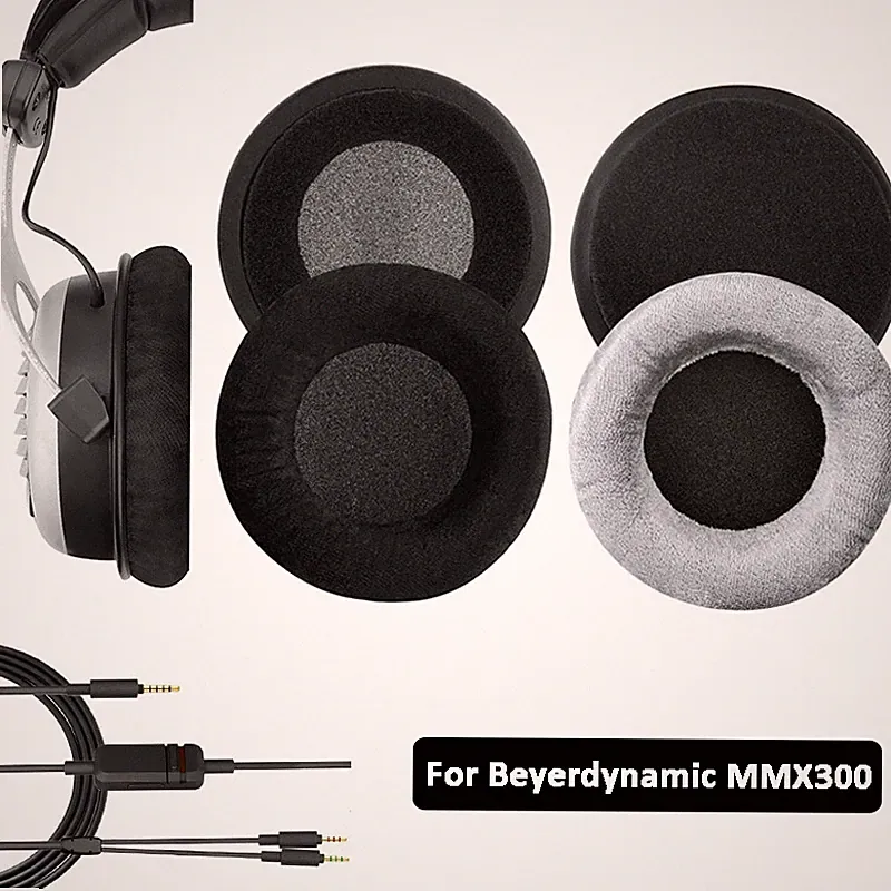 Ohrpolster Kissen mit Audiokabel Ersatz für Beyerdynamic MMX300 Kopfhörer AEU