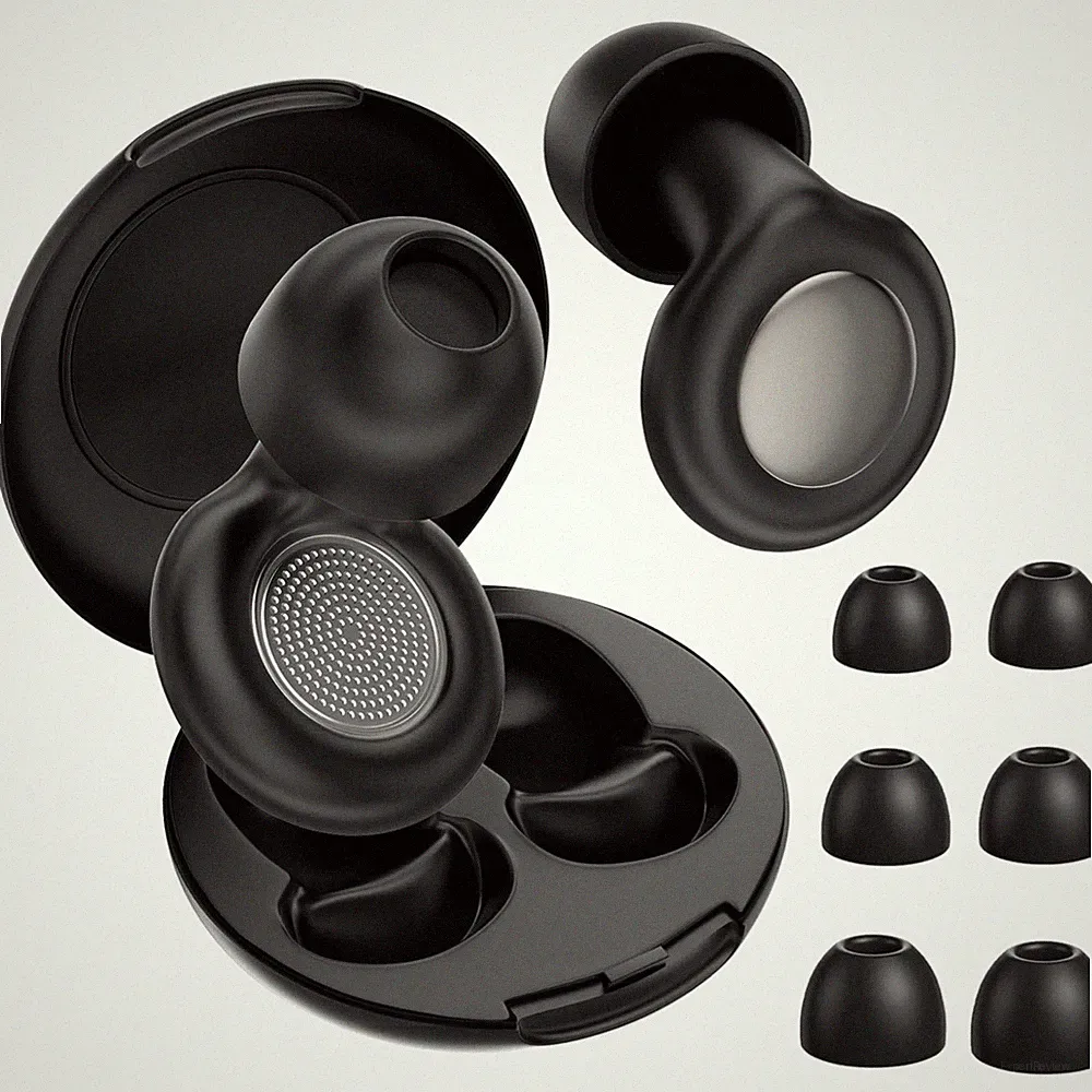 Ohrstöpsel Schlaf Noise Cancelling Gehörschutz Wiederverwendbar 45dB Schwarz