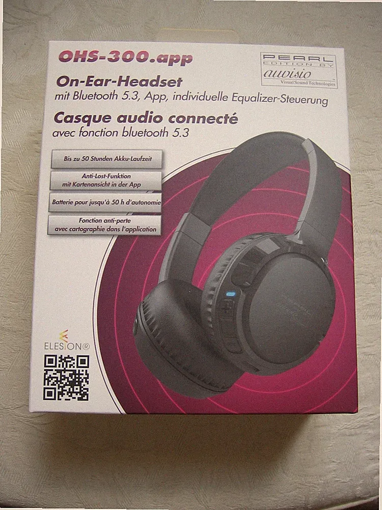 On-Ear-Headset mit Bluetooth 5.3, App, indiv. Equalizer-Steuerung, Neu mit OVP