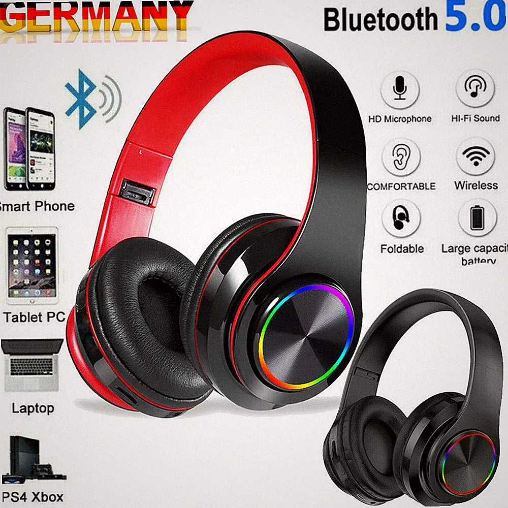 On-Ear Kopfhörer 5.0 Kinder Bluetooth Kabellos Stereo Bass Kopfhorer Faltbare