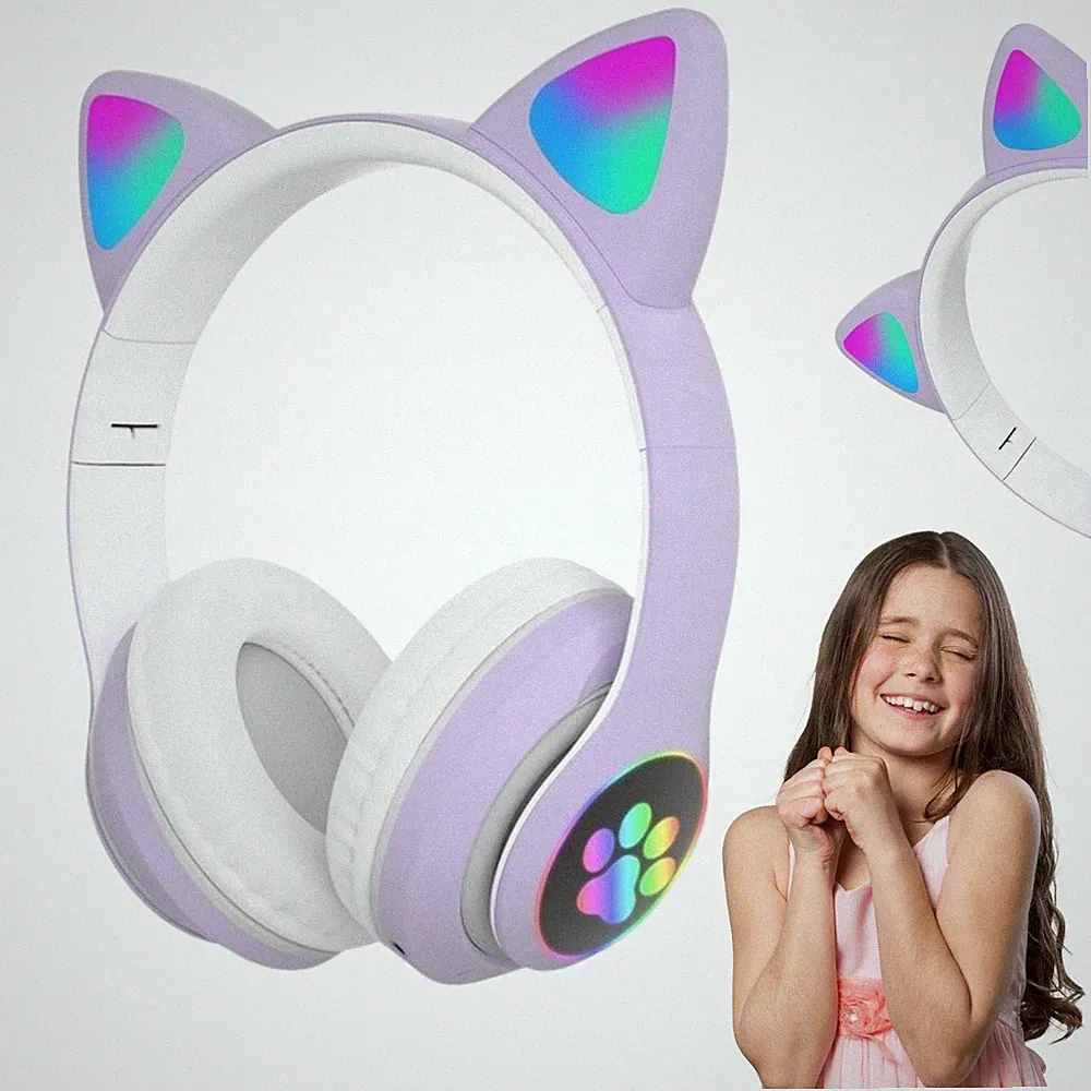 On Ear Kopfhörer 5.0 Kinder Bluetooth Kabellos Stereo Bass Kopfhorer Faltbare DE