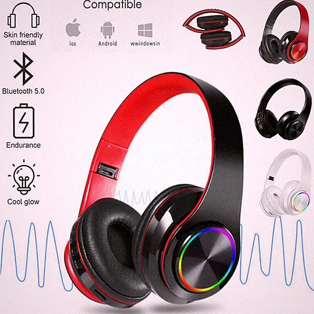 On Ear Kopfhörer Bluetooth 5.0 Headset Kabellos Stereo Bass Faltbare Kopfhorer