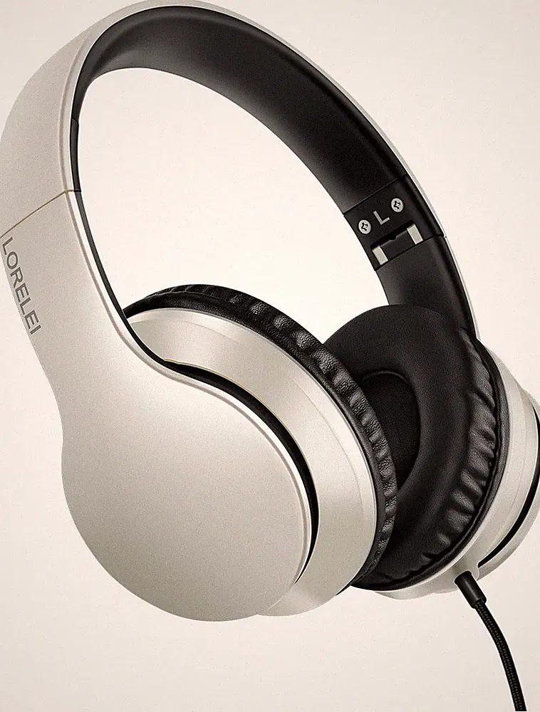 On-Ear-Kopfhörer für Sport, Zuhause - Silber, Passives Noise Cancelling
