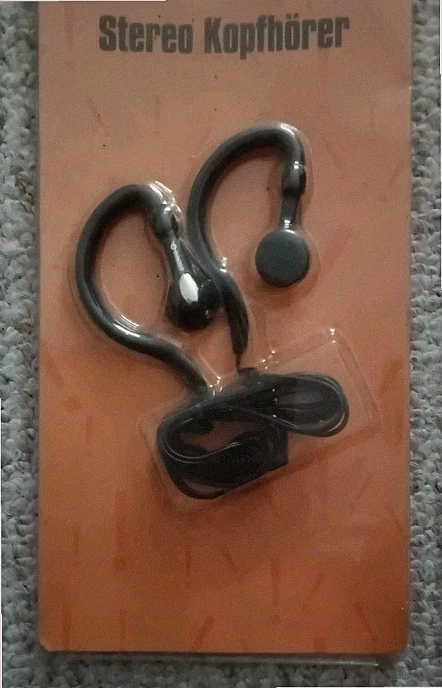 On Ear Stereo Kopfhörer Kabel 3,5 mm Klinkenstecker Schwarz Musik Handy PC Lapto