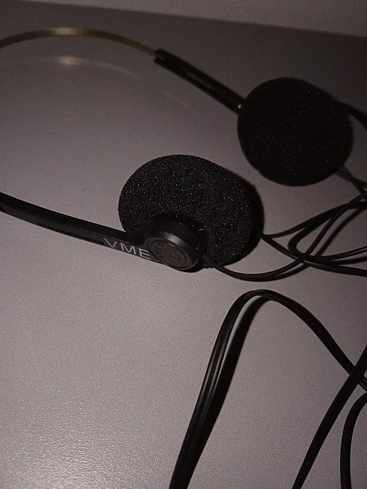 On Ear Stereo Kopfhörer VME - 3,5mm Klinkenstecker Schwarz 2 m Kabellänge