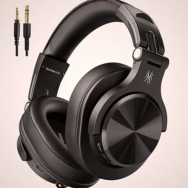 OneOdio A70 Fusion Bluetooth Kopfhörer Over Ear, 72 Std Spielzeit, Schwarz, 40mm