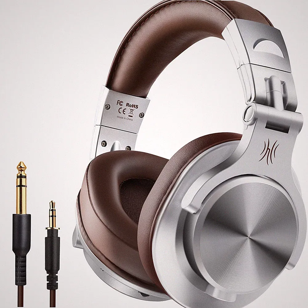 OneOdio A70 silber-braun Bluetooth Over-Ear Kopfhörer 40mm Lautsprechertreiber