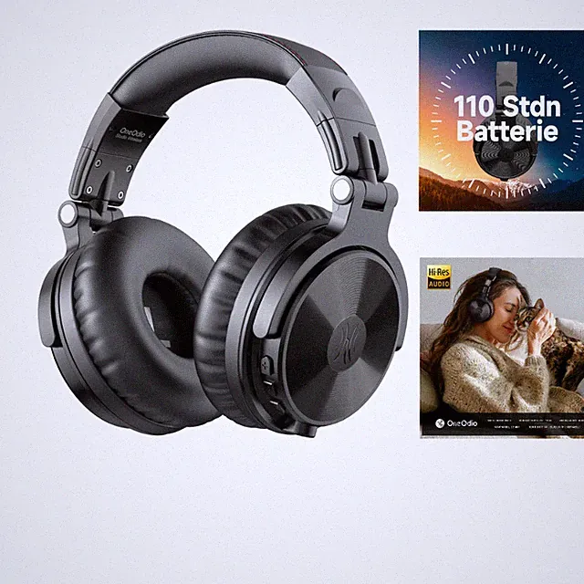 OneOdio Bluetooth Kopfhörer Over Ear 50mm Treiber 110 Std Akku