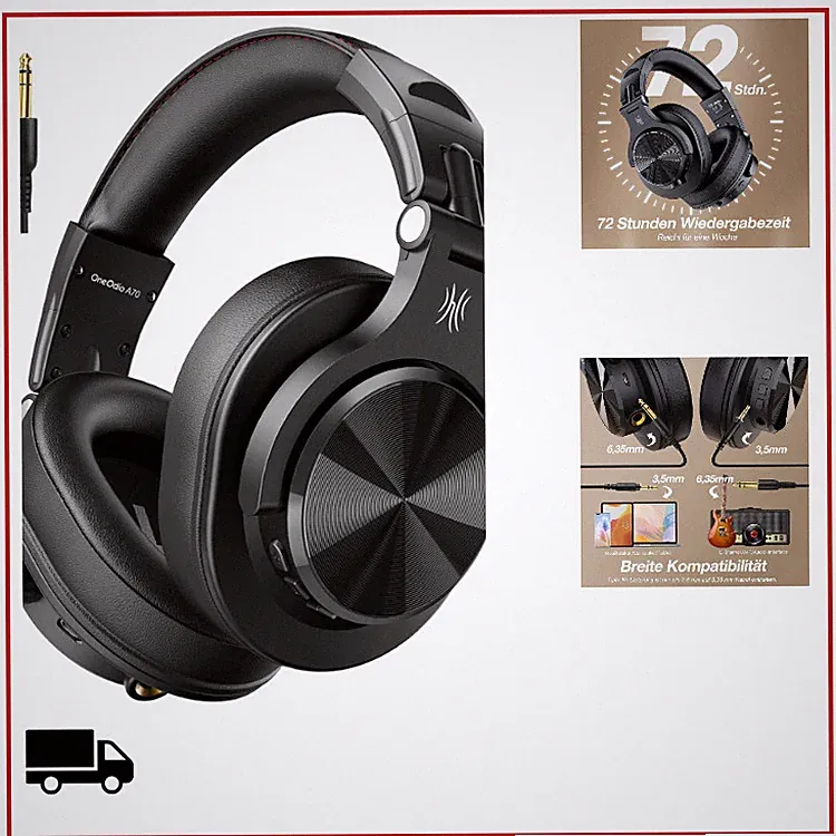 OneOdio Bluetooth Kopfhörer Over Ear 72 Stdn HiFi Stereo Kabellos Wireless