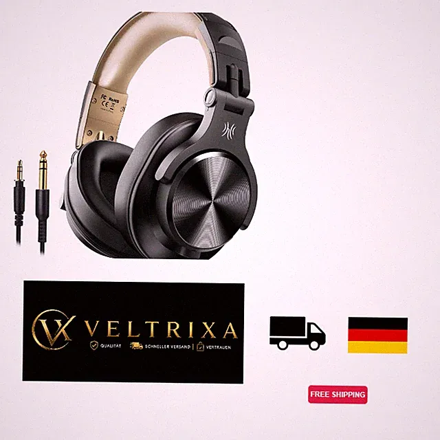 OneOdio Bluetooth Over Ear Kopfhörer Gold, 72 Std HiFi Stereo, 6,35mm 3,5mm
