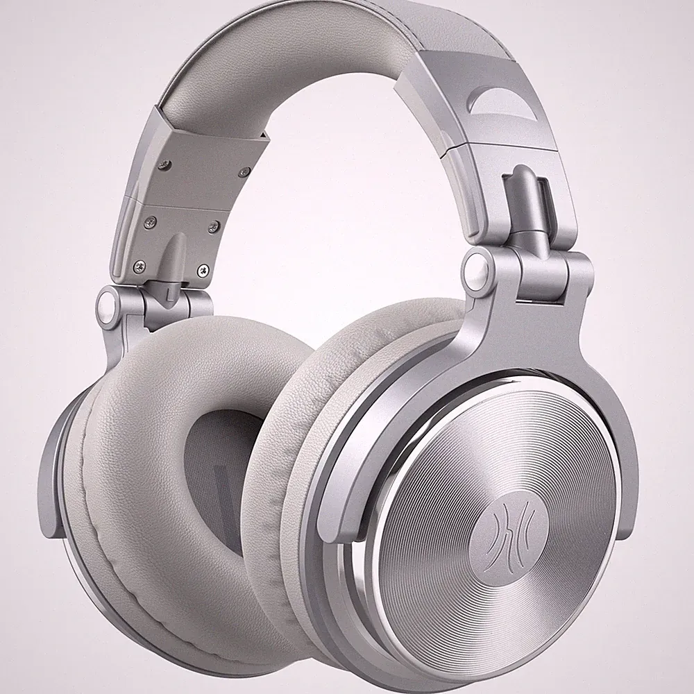 OneOdio Pro 10 silber-grau Over Ear Kopfhörer mit Kabel 6.35 & 3.5mm Klinke